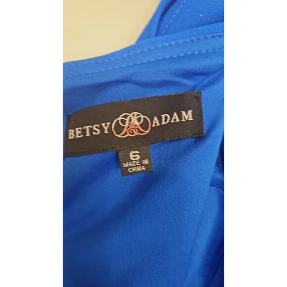 Betsy & Adam Cold Shoulder Corset Bodice Gown – Cobalt Blue – Size 6 - Picture 6 of 6